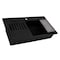 Ruvati 34-inch epiCube Granite Composite Workstation Matte Black Drop-in Topmount Kitchen Sink RVG1634BK - alternate 7